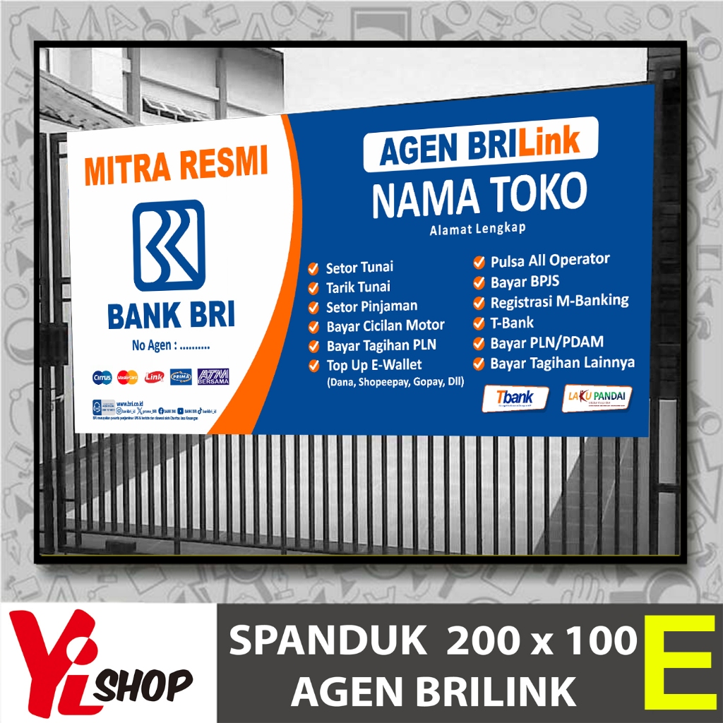 Jual Spanduk / Banner Agen Brilink Bank BRI TERBARU 2024 | Shopee Indonesia