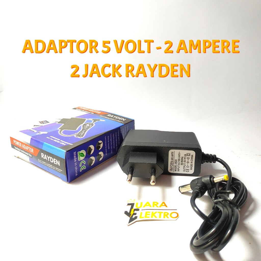 Jual Adaptor 5V 2A Dengan 2 JACK | AC/DC Adaptor Model 0520 Pengubah ...