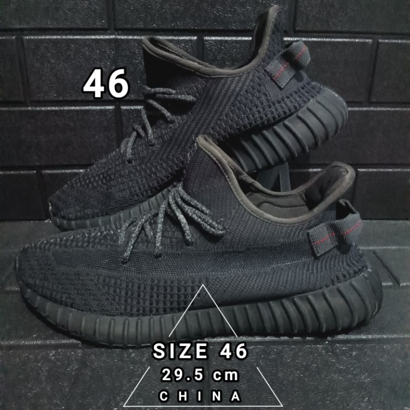 Jual Adidas Yezzy 350 Boost Black, Size 46, Insole 29.5 cm | Shopee ...