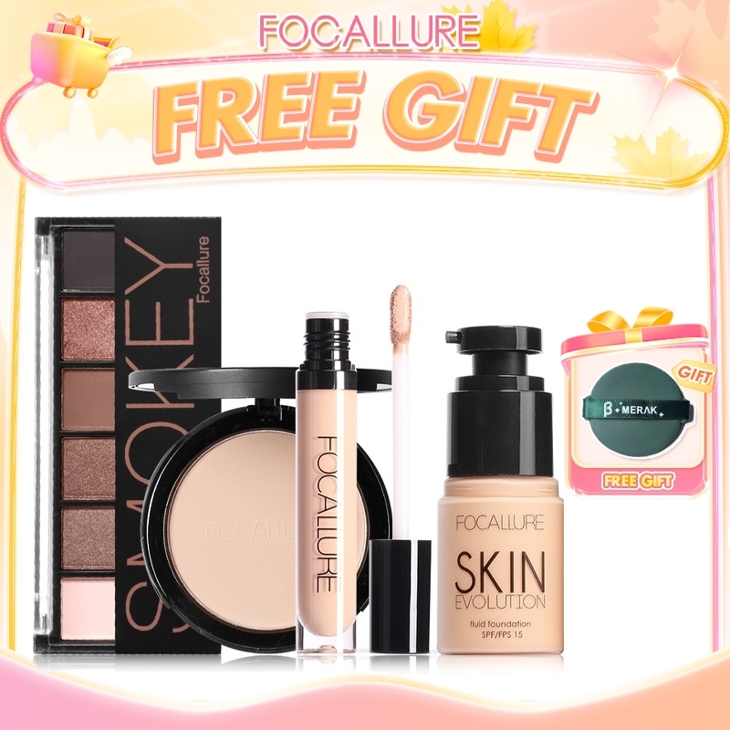 Jual FOCALLURE 4-PCS Makeup set ( Eyeshadow / Face foundation ...
