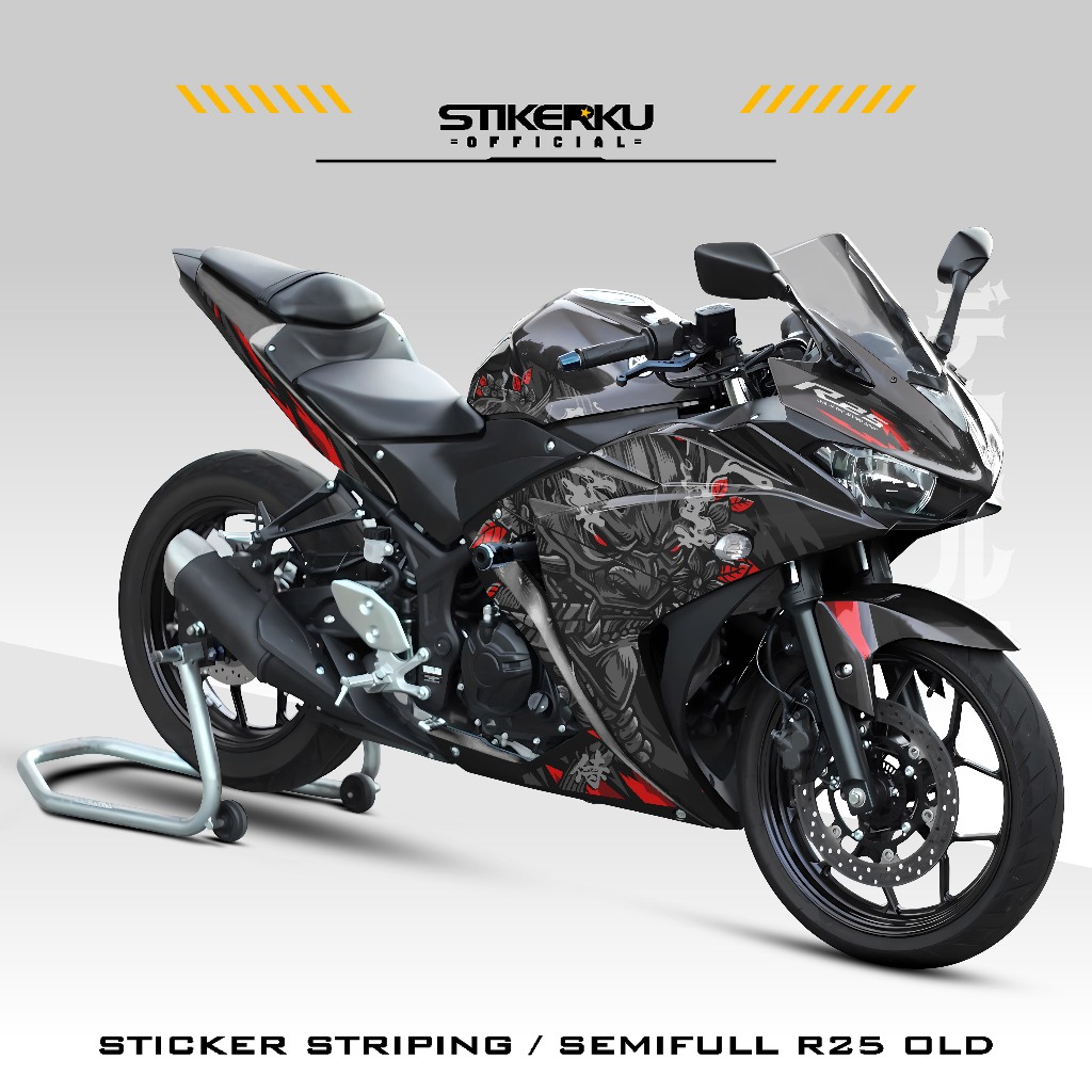Jual STRIPPING SEMIFULL YAMAHA R25 / MOTIF 9 / STICKER VARIASI YAMAHA ...