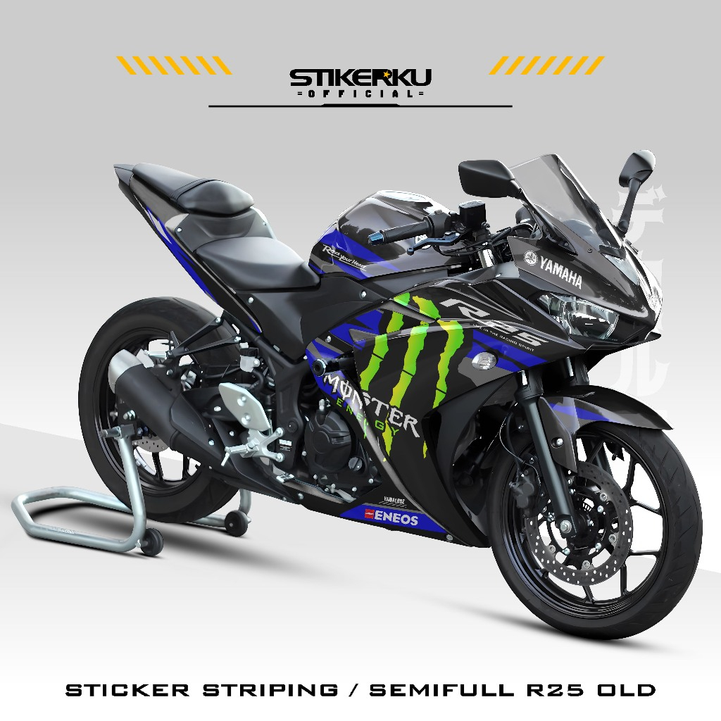 Jual STRIPPING SEMIFULL YAMAHA R25 / MOTIF 4 / STICKER VARIASI YAMAHA ...
