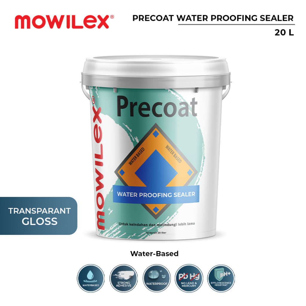 Jual Mowilex Precoat Waterproofing Sealer WPS Cat Dasar Tembok - 20 Ltr ...