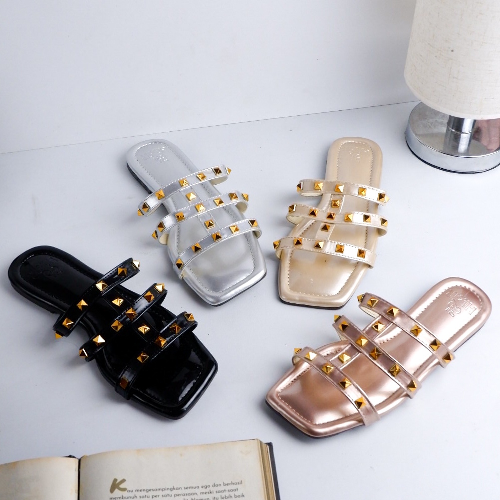 Jual HR 04 sandal wanita selop teplek slide sendal harian | Shopee ...