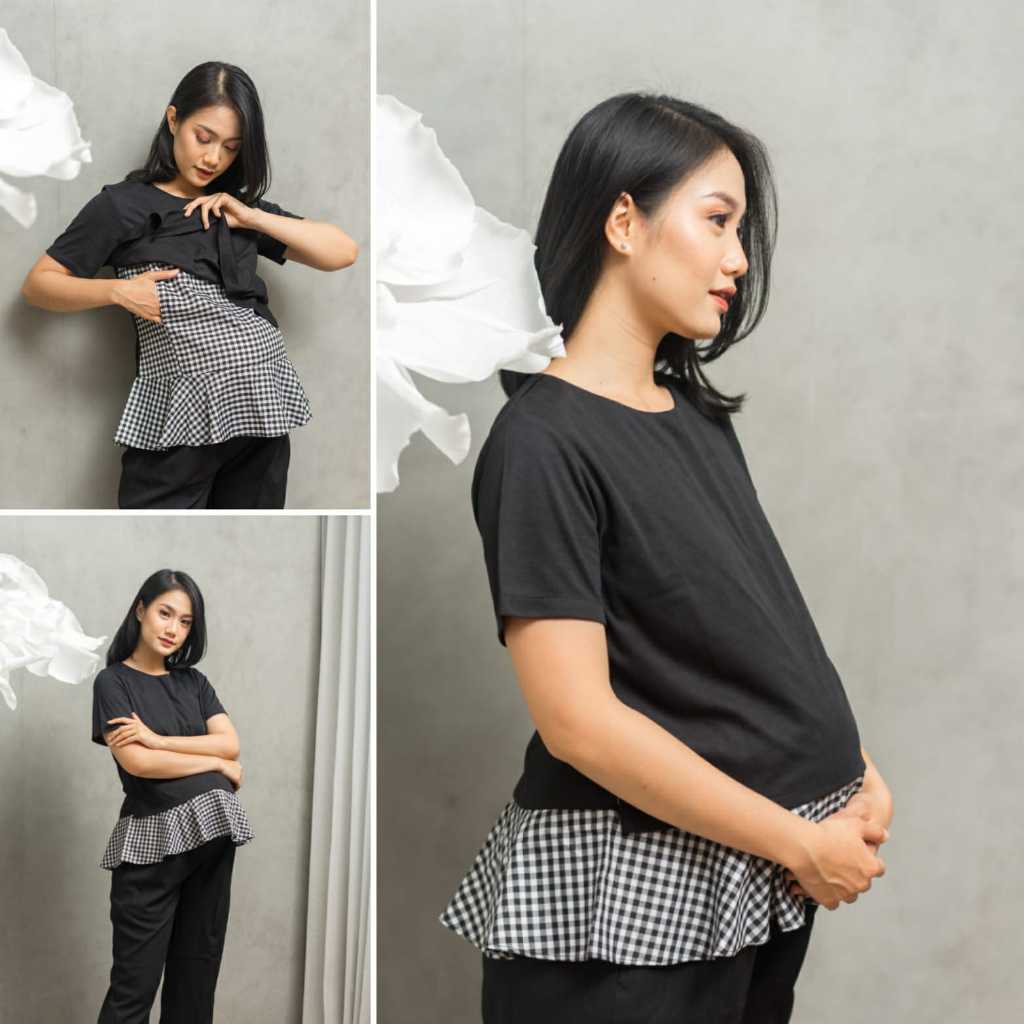 Jual MATERNEL Sweater top baju menyusui kekinian dengan cover busui (2 ...