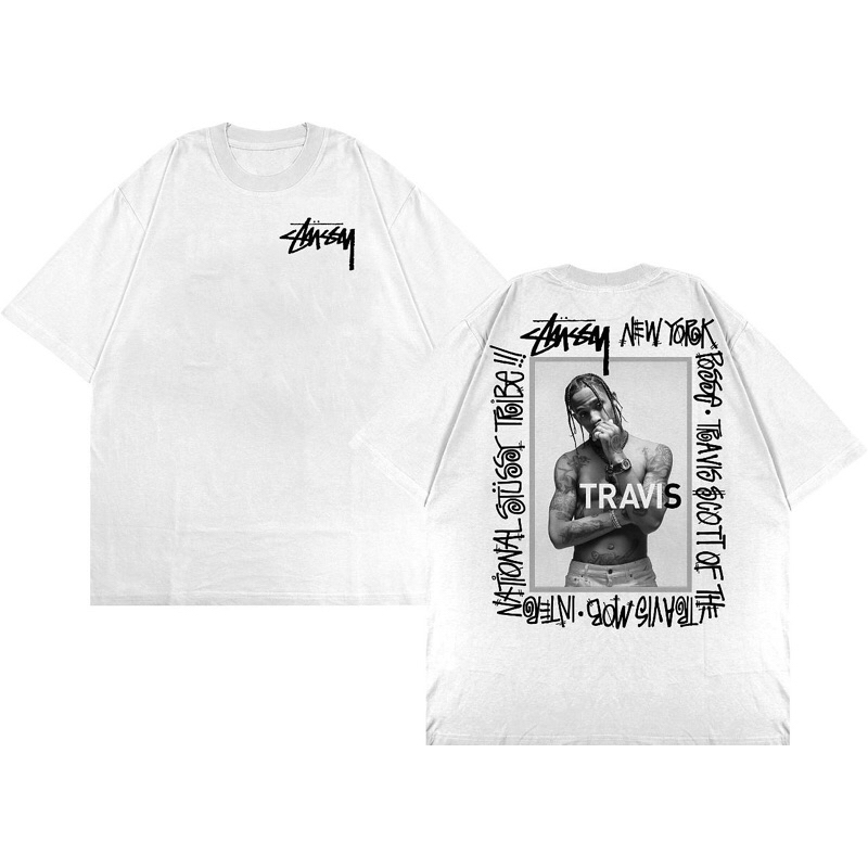 Jual Baju Oversize Travi Scott X Stussy | Shopee Indonesia