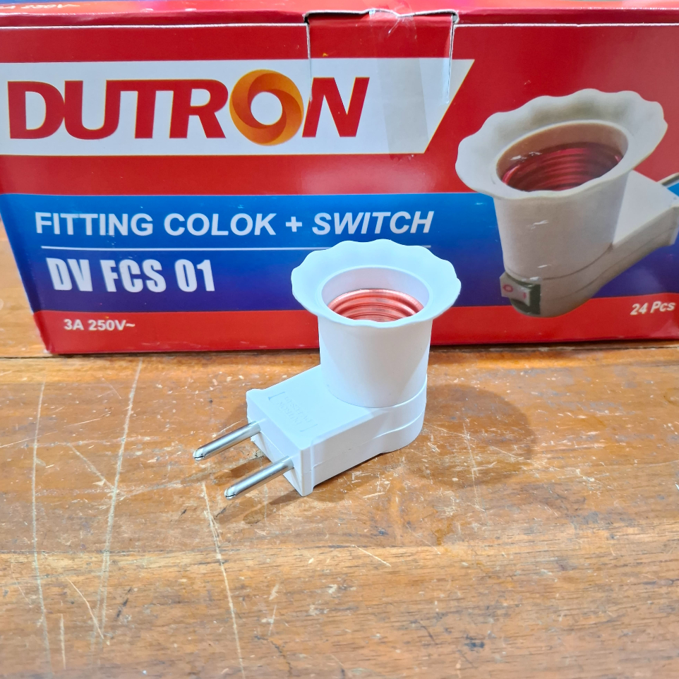 Jual Fitting Colok Lampu Saklar On Off - Putih | Shopee Indonesia