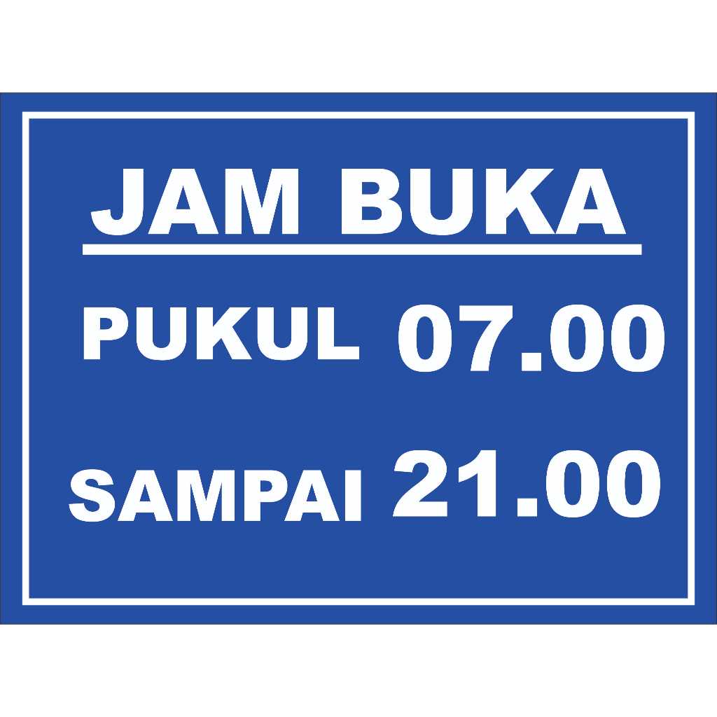 Jual stiker / akrilik sign jam buka pukul | Shopee Indonesia