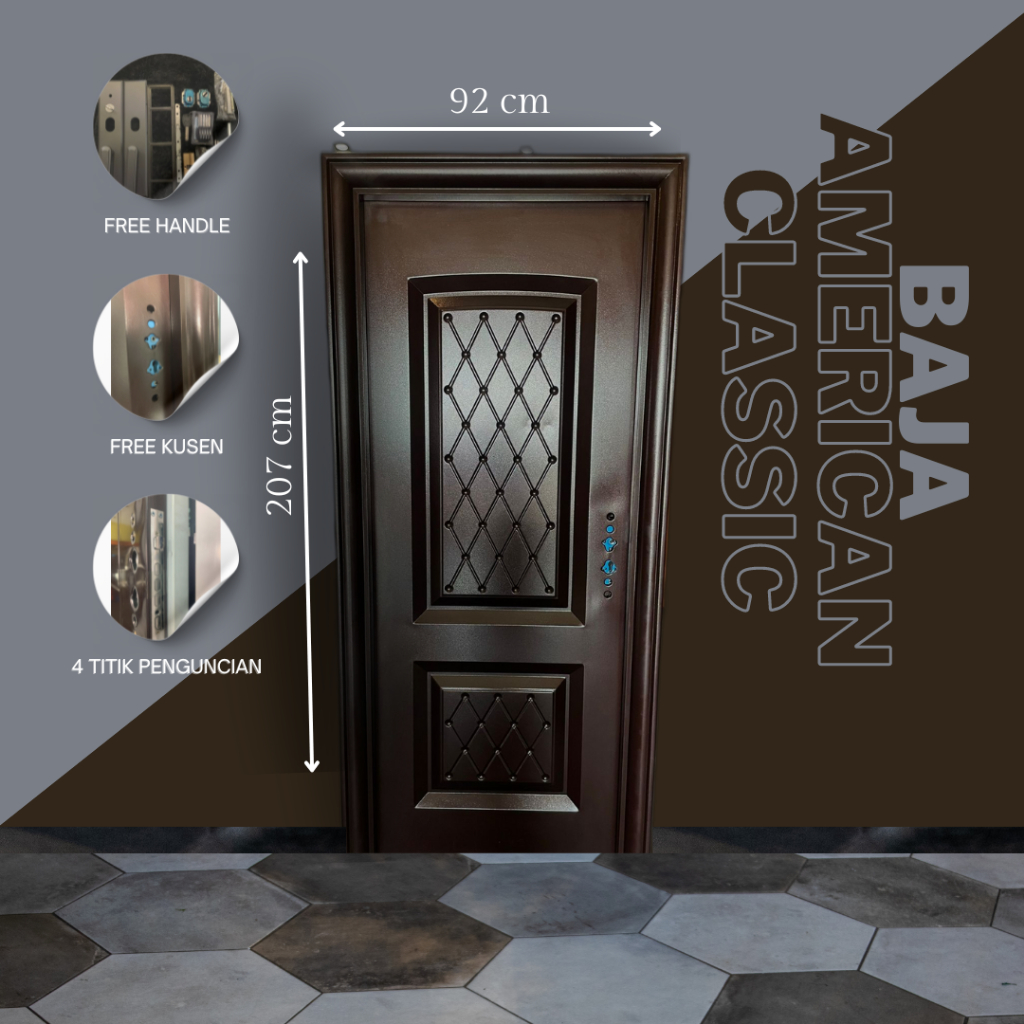 Jual Pintu Utama / Pintu Kamar / Pintu Rumah FULL SET - American