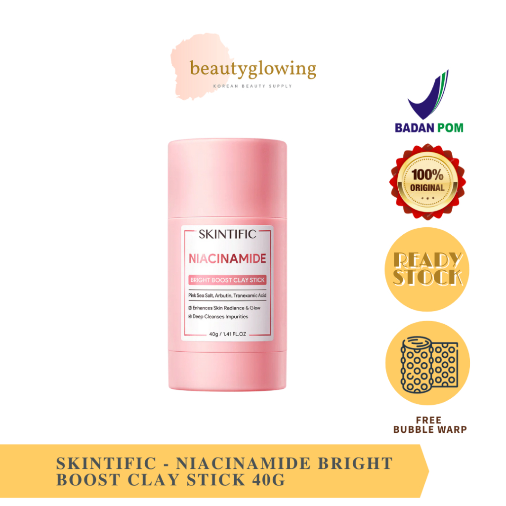 Jual Skintific Niacinamide Bright Boost Clay Stick 40g Brightening