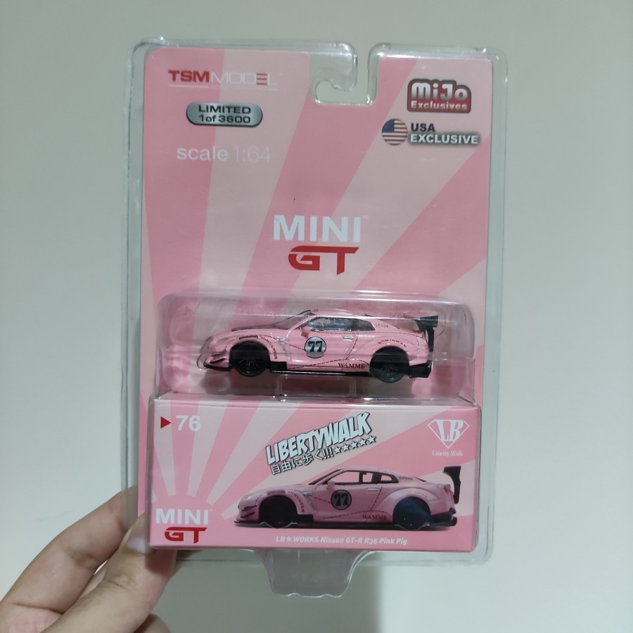 Jual Mini GT R35 LB Wotks Pink Pig Mijo Exclusive | Shopee Indonesia