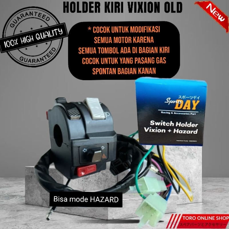 Jual holder kiri vixion plus hazard holder variasi universal semua