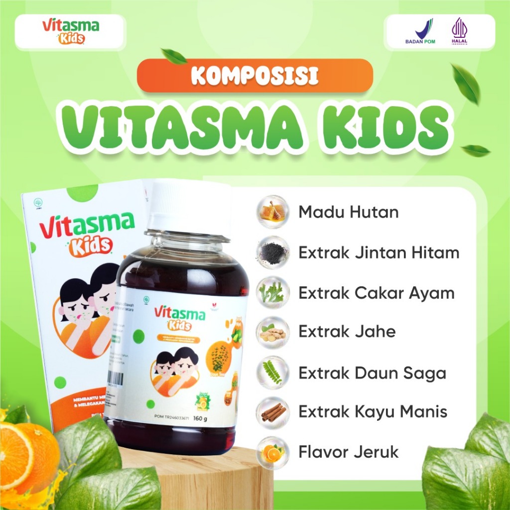 Jual Vitasma Kids - Madu Herbal Meredakan Batuk Anak Hidung Tersumbat ...