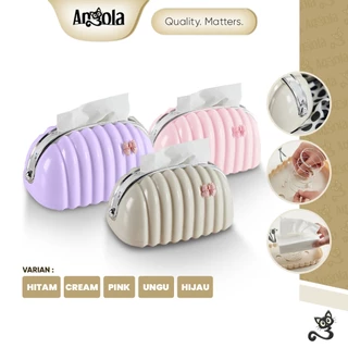 ANGOLA Kotak Tisu Mini Pouch Coquette D82 Tempat Tisu Bentuk Kerang Estetik / Tissue Box