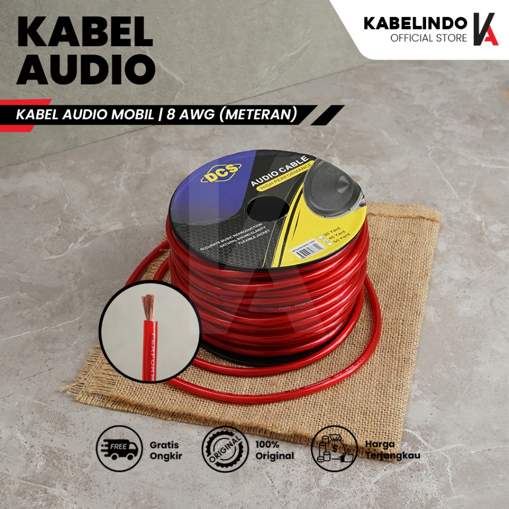 Jual Kabel Speaker / Kabel Tweeter / Kabel Power Audio Mobil 8 AWG ...