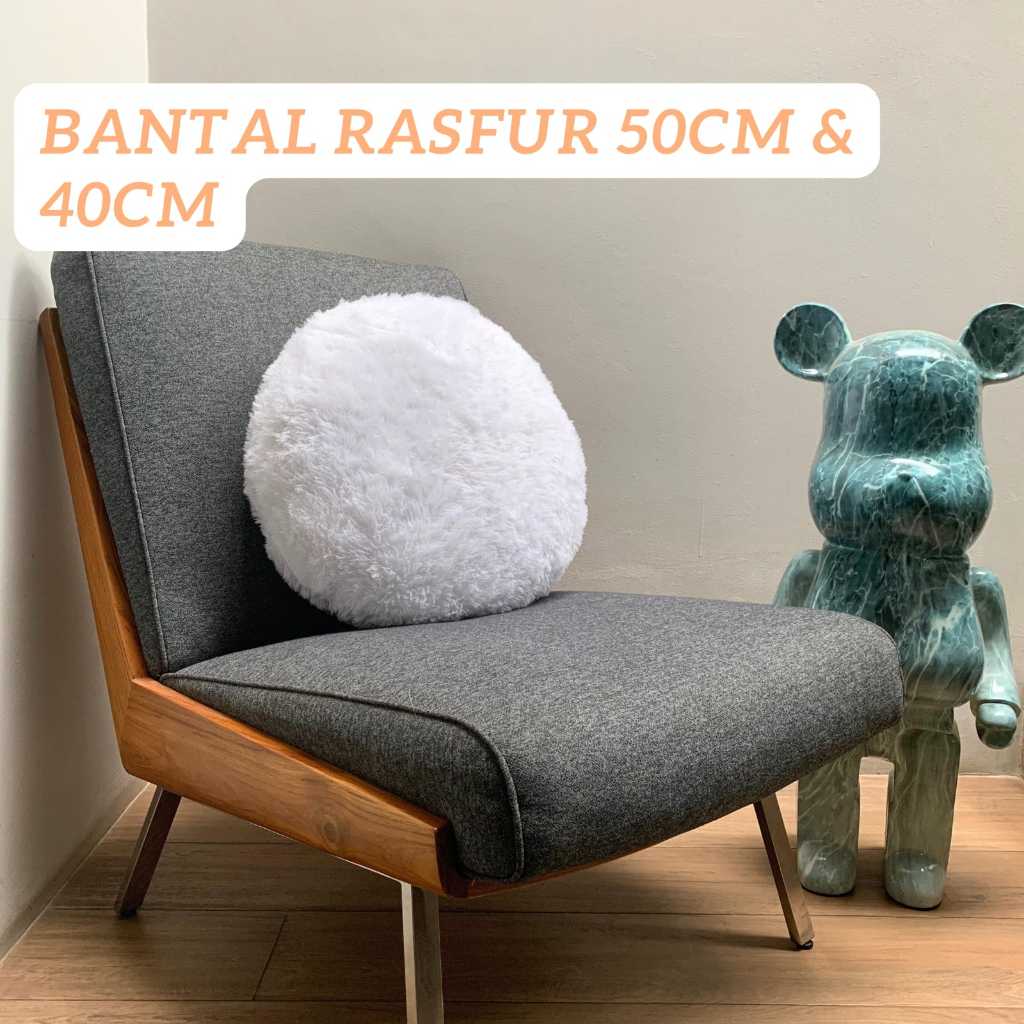 Jual Bantal Sofa Bulu Rasfur Bulat Aesthetic 50cm Sofa Cushion Dakron ...