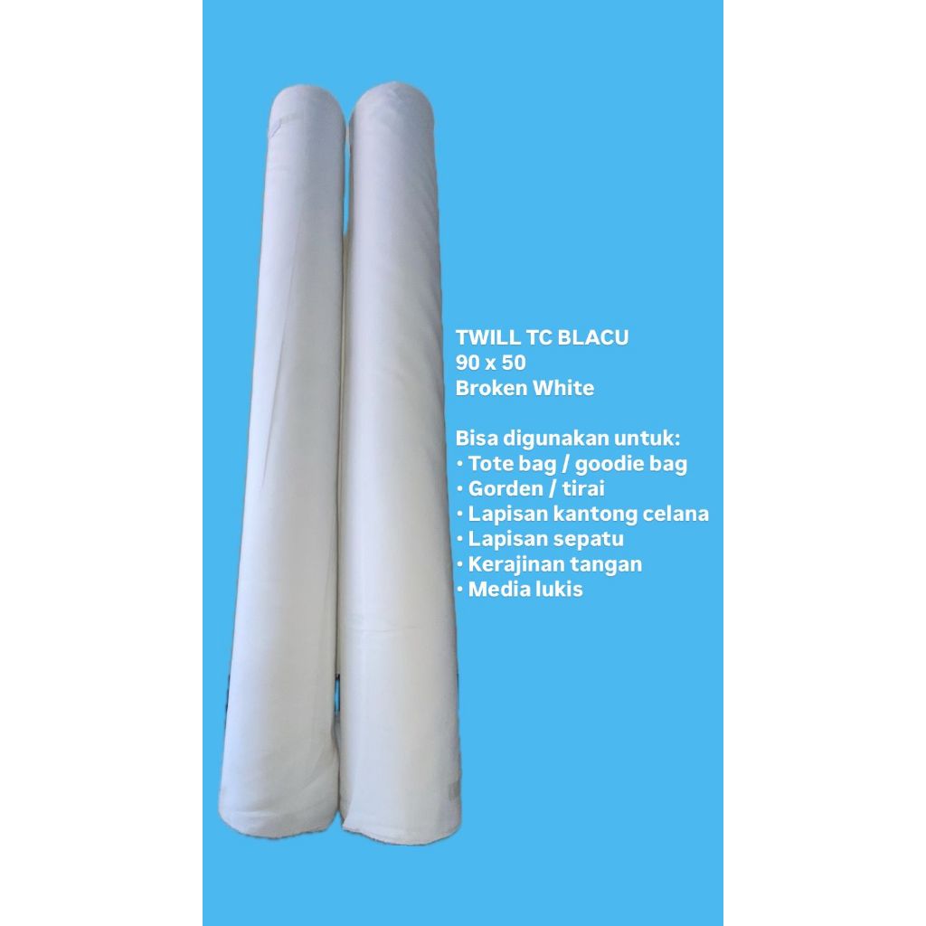Jual Kain Blacu TC Grade A 90x50 Kain Kantong / Bahan Totebag Sublim ...