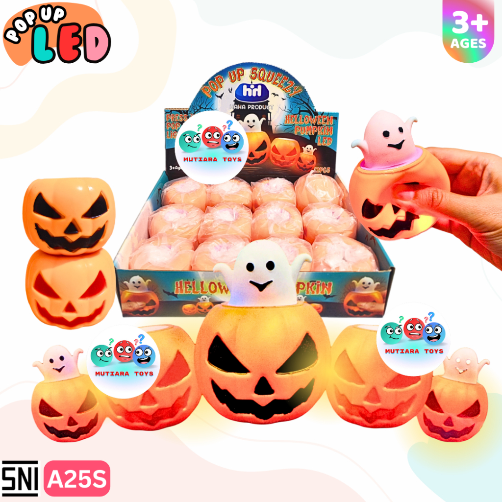 Jual MM Mainan Squishy Pop Up LED Labu Hantu A25S | Shopee Indonesia