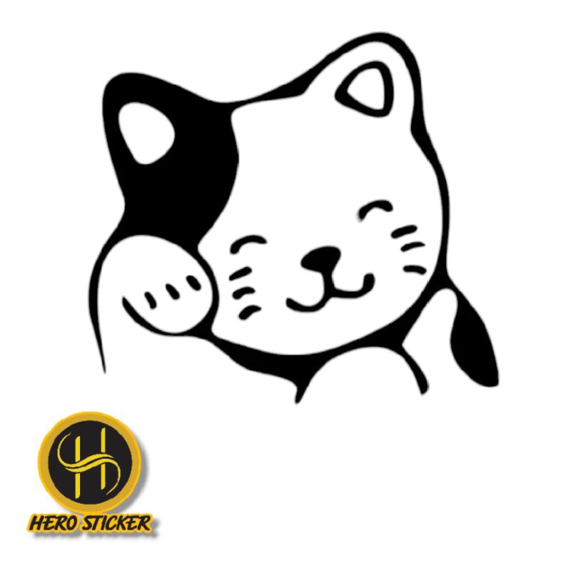 Jual Sticker stiker cutting kucing stiker helm laptop motor mobil ...