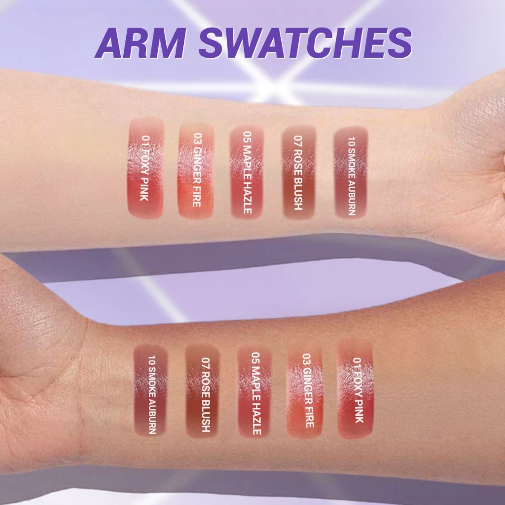 Lip Glaze Lipstick Balm Dazzle Me untuk Melembabkan Bibir dan Berpigmentasi Tinggi Glossy