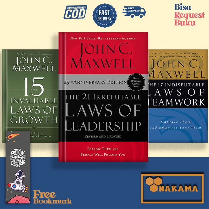 Jual John Maxwell S Laws Series 3 Books Laws Of Leadership Laws Of