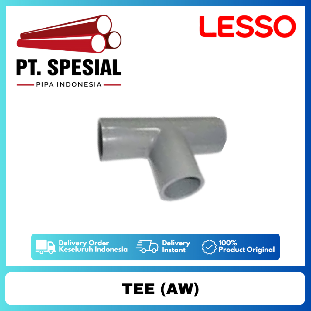 Jual Tee AW PVC Lesso 2 Inch / Tee AW / Tee AW Lesso / Tee PVC AW - 05 ...