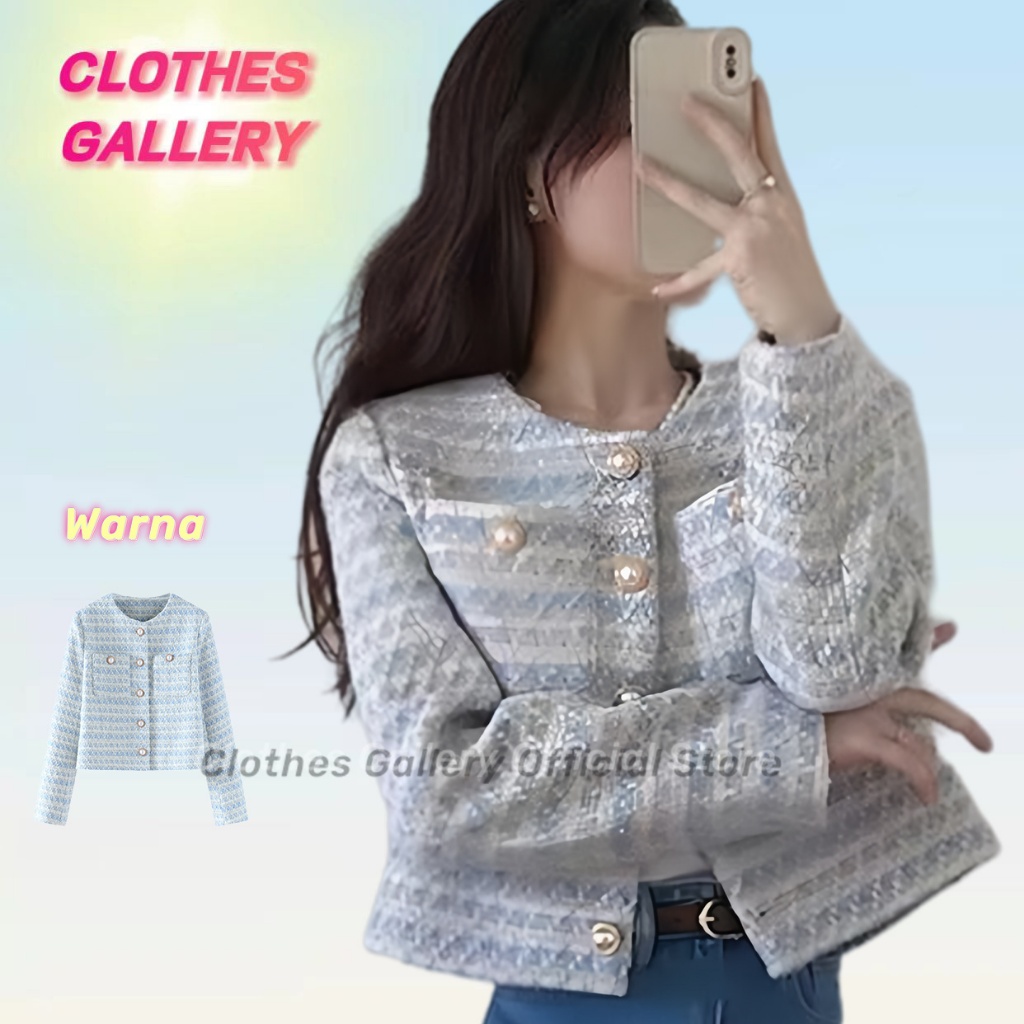 Jual Clothesgallery Outerwear Wanita Kekinian Cardigan Crop Retro Premium Shopee Indonesia