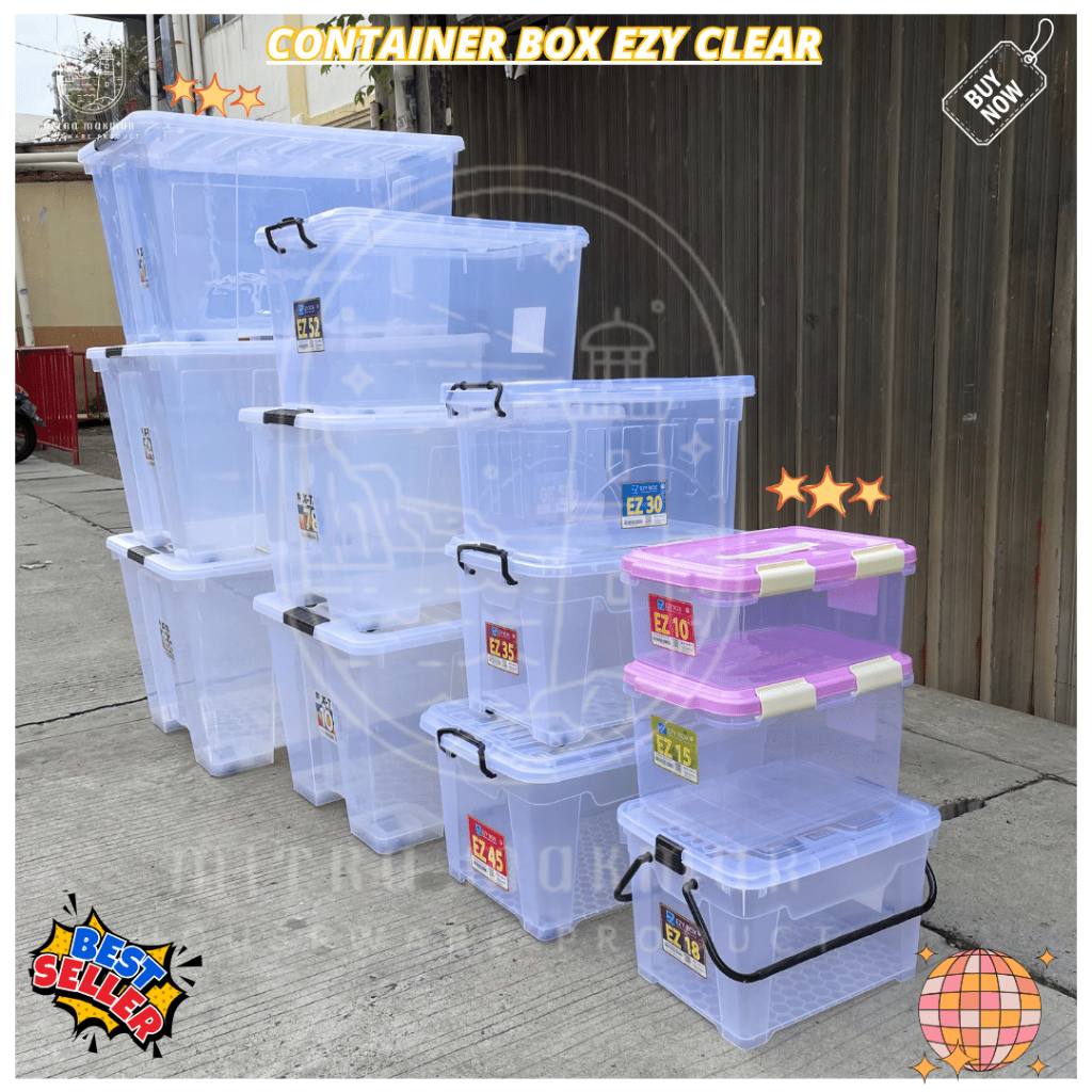 Jual Container Box Ezy Clear Kontainer Box Ezy Bening 35 Liter Box ...
