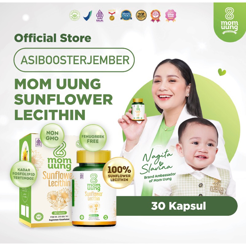 Jual Mom Uung Sunflower Lecithin 30 Kapsul Melancarkan Sumbatan ASI