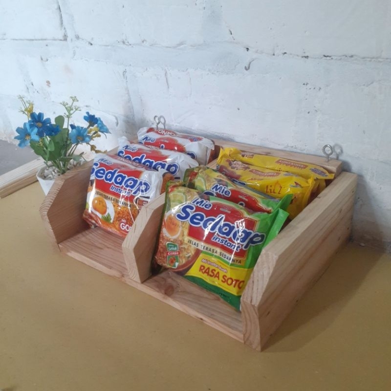 Jual Rak Tempat Mie Instan Rak Dapur Kayu Jati Belanda Estetik | Shopee ...