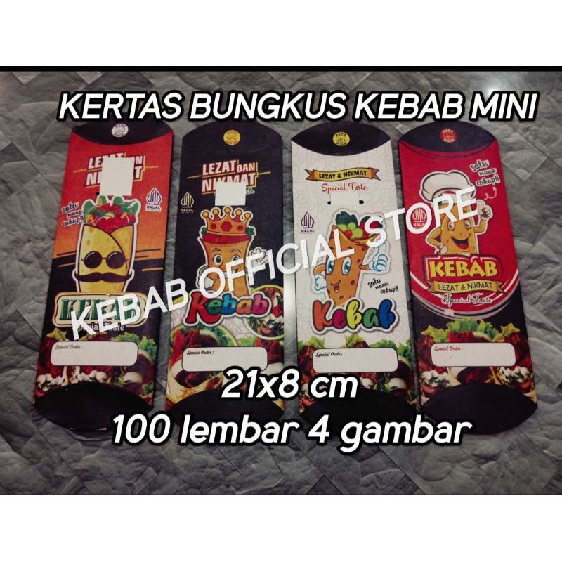 Jual kertas kebab mini 100 pcs | Shopee Indonesia