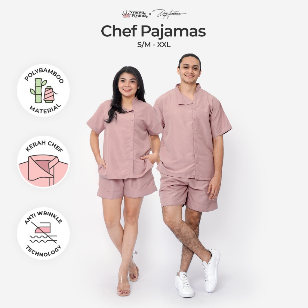 Jual Chef Pajamas Nyonya Piyama X Devy Anastasia Couple Set Baju ok ...