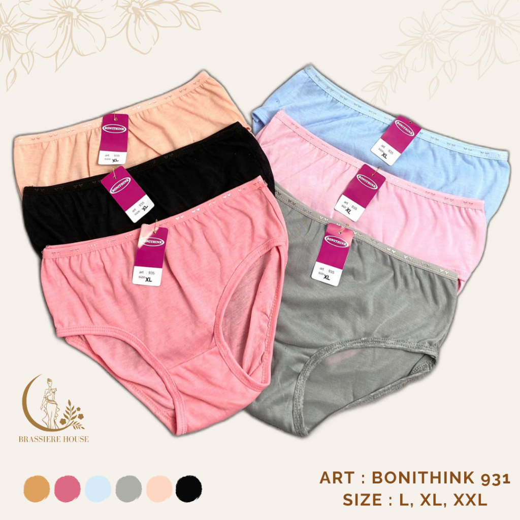 Jual 12PCS Celana Dalam Polos Bonithink CD Cewek / Wanita Dalaman ...