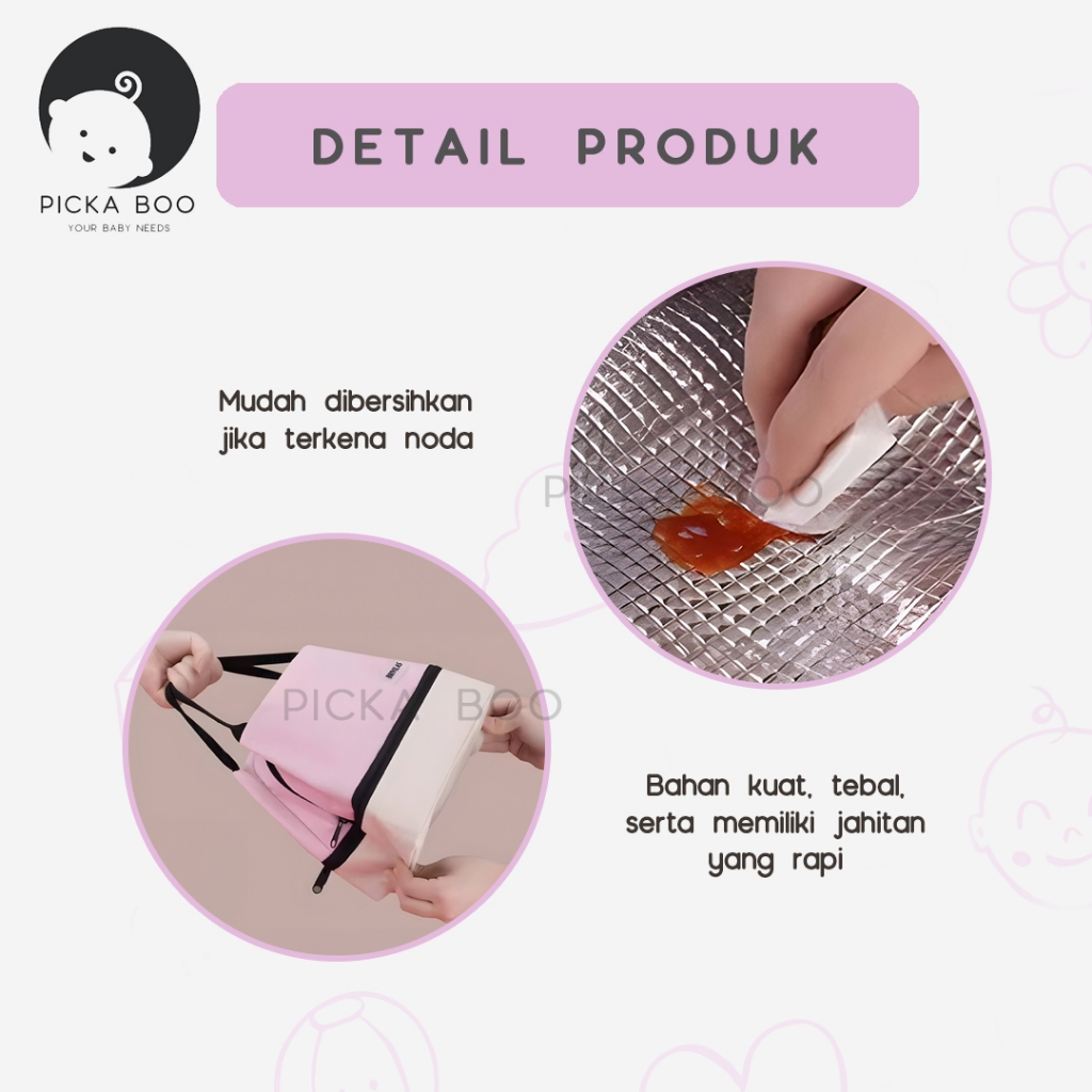 Jual PICKA BOO Cooler Bag Penyimpan ASI 2 Susun Tas asi | Shopee Indonesia
