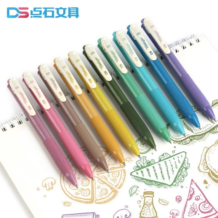 Jual Pulpen Gel Vintage Ink Series 0,5 mm Retractable Auto Clip Retro ...