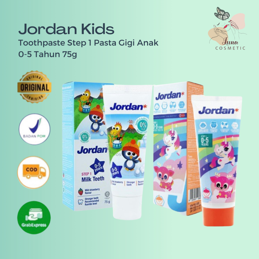 Jual Jordan Kids Toothpaste Step 1 Pasta Gigi Anak 0-5 Tahun 75g ...