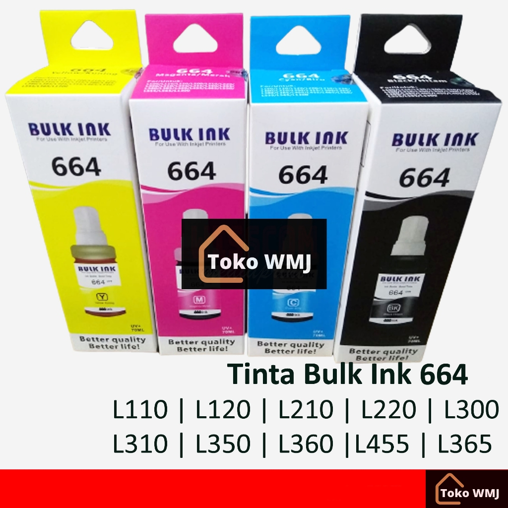 Jual Tinta Bulk Ink 664 L110 L120 L220 L300 L360 | Shopee Indonesia