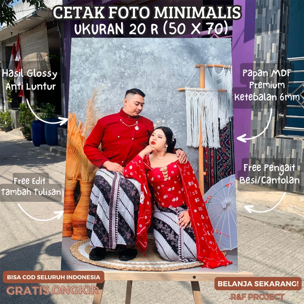 Jual Cetak Foto Minimalis Jumbo Uk 20R ( 50cmx70cm ) , Jasa Cetak Foto