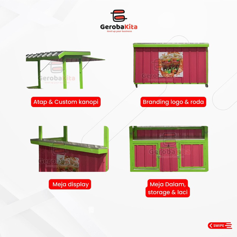 Jual Meja Booth Semi Container 180x60x200 | Shopee Indonesia