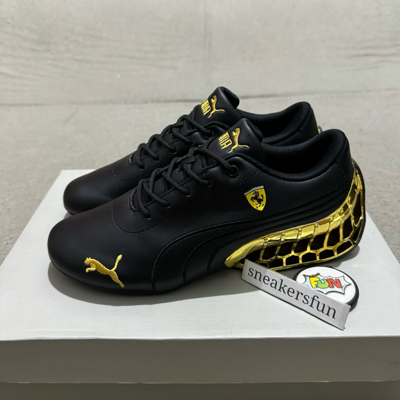 Jual PUMA FERRARI SUPER GT ROMA BLACK GOLD PREMIUM ORIGINAL | Shopee ...