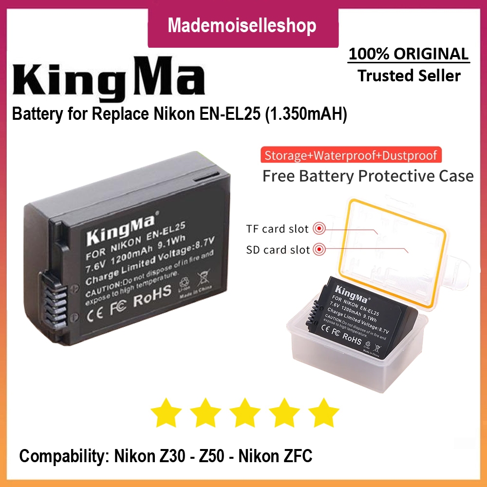 Jual Kingma Battery Replacement for Nikon EN-EL25 - Baterai Kamera ...