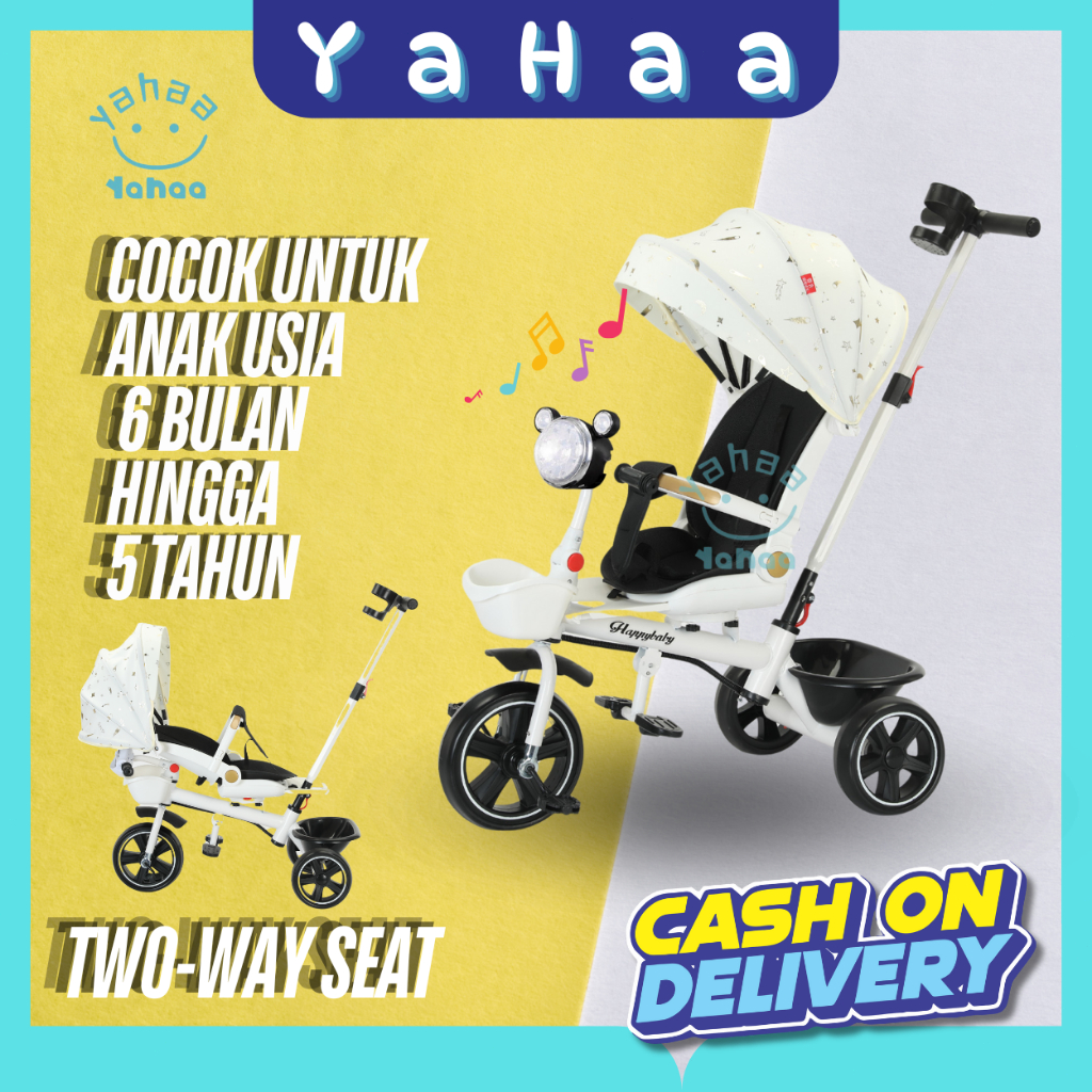 Jual YAHAA Sepeda roda tiga anak 1 tahun sepeda roda 3 bayi tricycle ...