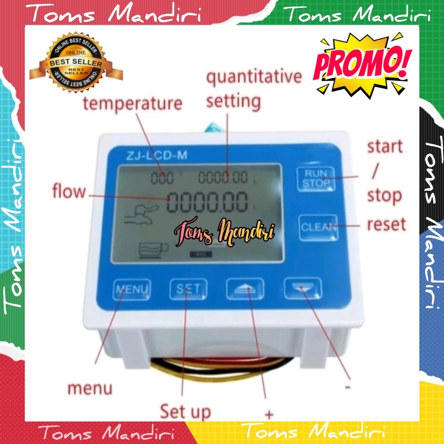 Jual Digital Flow Meter Control Display/Water Oil Sensor ZJ-LCD-M ...