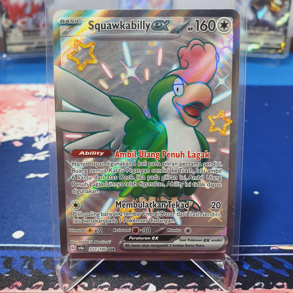 Jual Squawkabilly ex SSR sv4a 337/190 Pokemon TCG Indonesia Harta ...