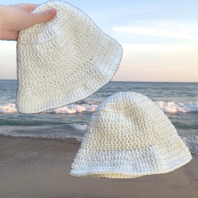 Jual Bucket Hat Crochet // Topi Rajut | Shopee Indonesia