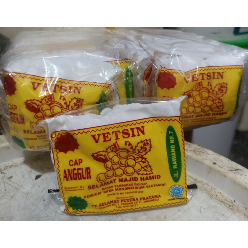 Jual Penyedap Rasa VE-TSIN VETSIN No.1 ASLI Cap Anggur 250 Gram Selamat ...