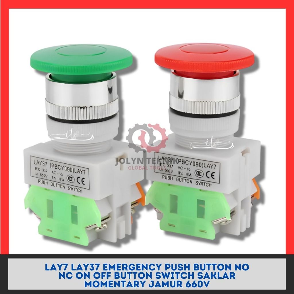 Jual LAY7 LAY37 RESET BUTTON SWITCH SAKLAR MOMENTARY JAMUR 660V PUSH ...
