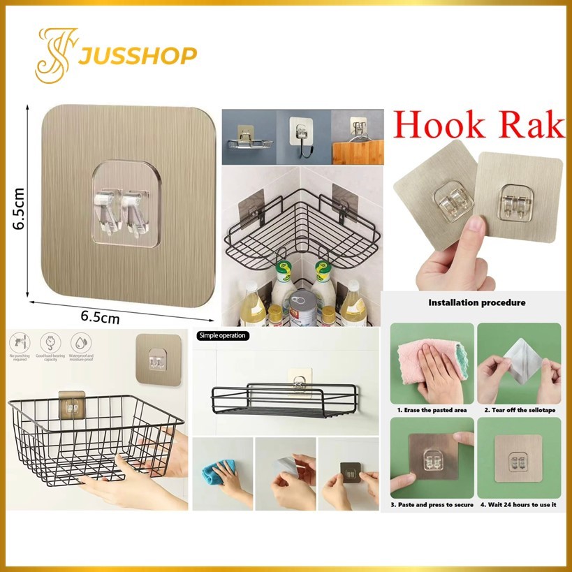Jual Perekat Hook Rak Sudut Tempelan Dinding Rak Sudut Super Kuat ...
