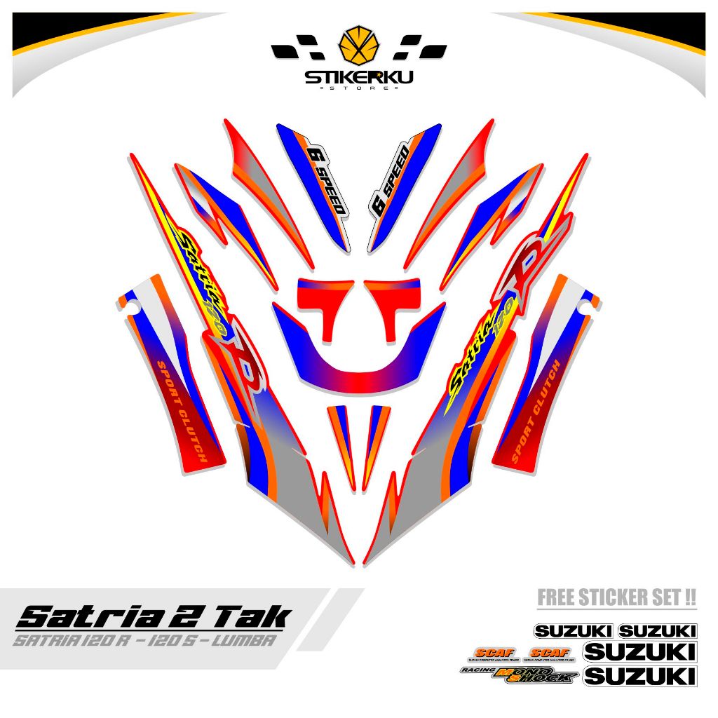 Jual STICKER SATRIA 2 TAK / MTF 10 / STRIPING SATRIA 120 S - 120 R ...