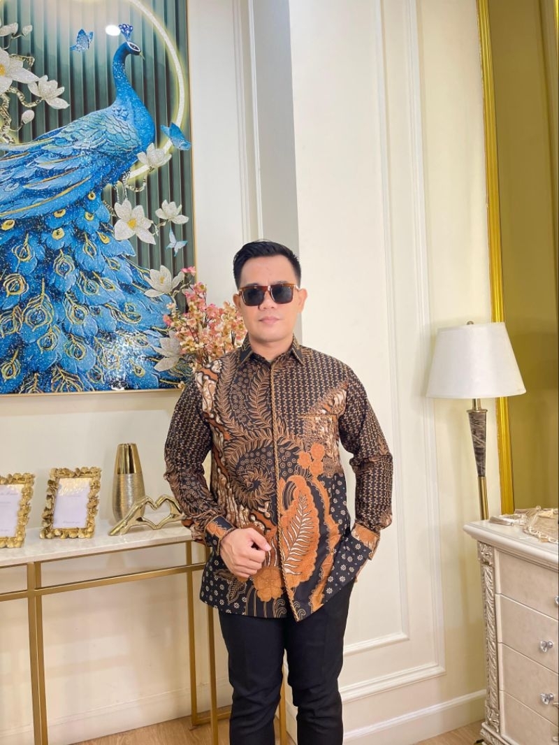 Jual kemaja batik bahan katun jaitan smok bordir lengan panjang full ...
